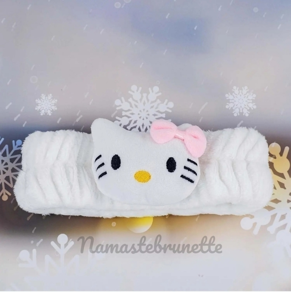 Hello Kitty Plush Headband For Spa Makeup Sanrio Kawaii